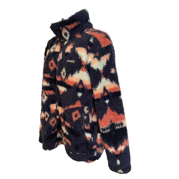 Columbia Jacket Womens Large Winter Pass Sherpa Fleece Nocturne Multicolour - Picture 3 of 13